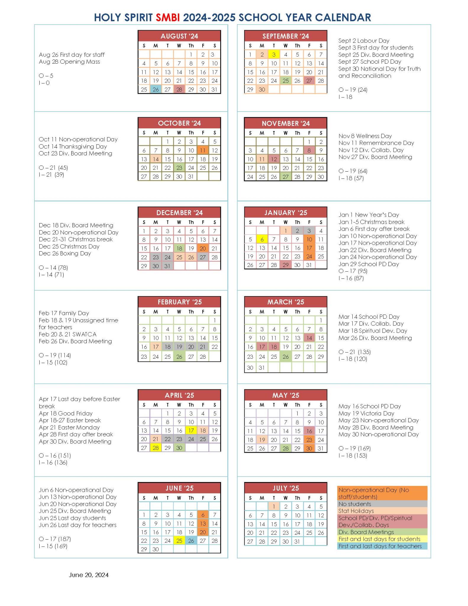 SMBI Calendar 24 25